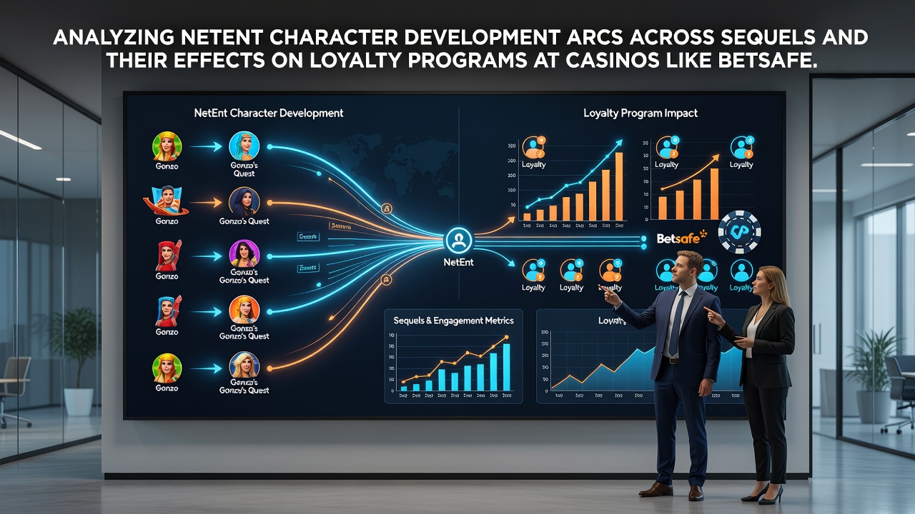 NetEnt character progression across game sequels displayed on casino interface
