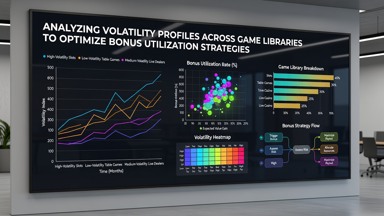 Infographic illustrating bonus allocation strategies matched to low, medium and high volatility slots
