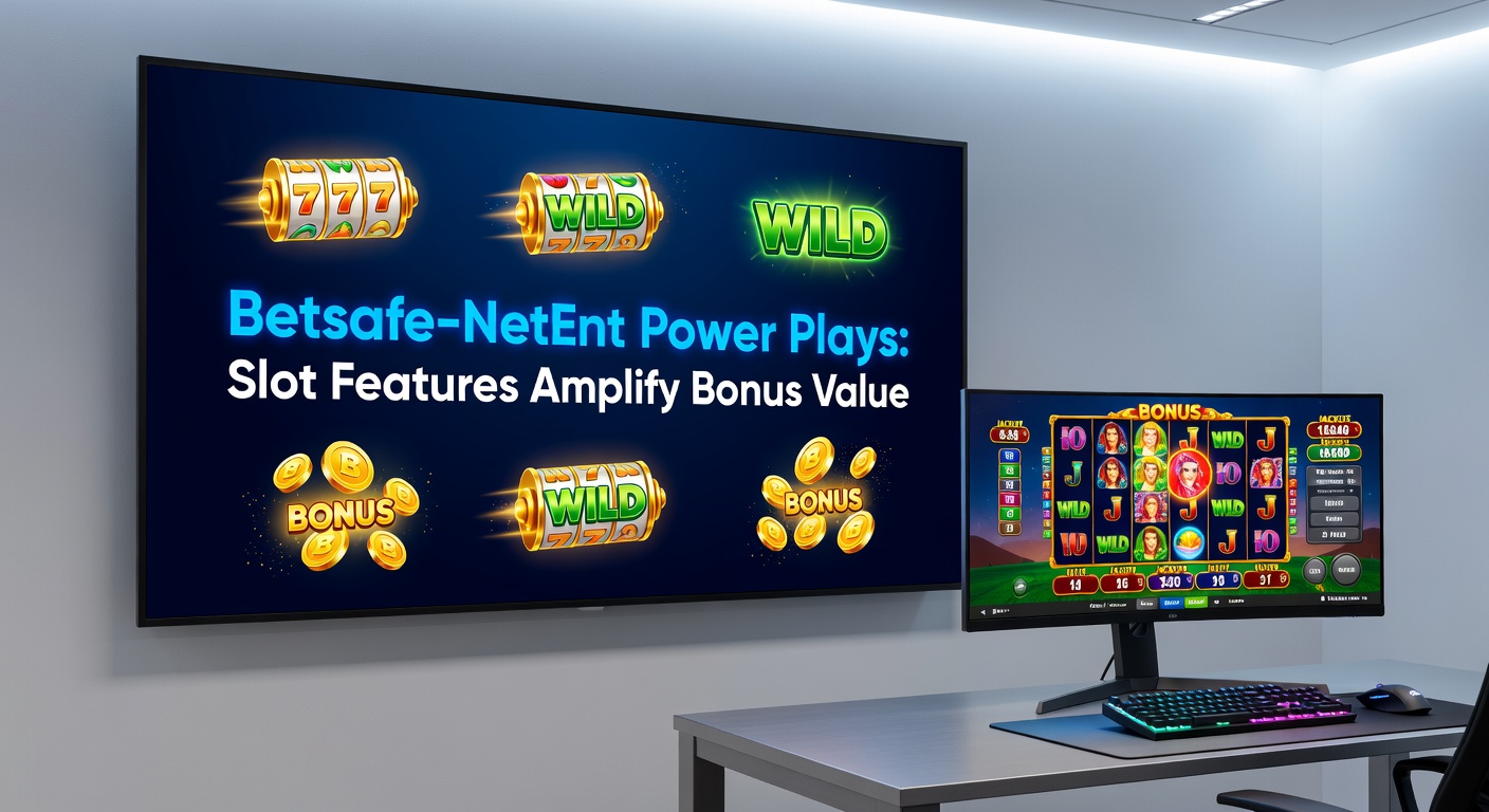 Betsafe dashboard displaying active NetEnt power play promotion with slot features highlighted and bonus multipliers in action