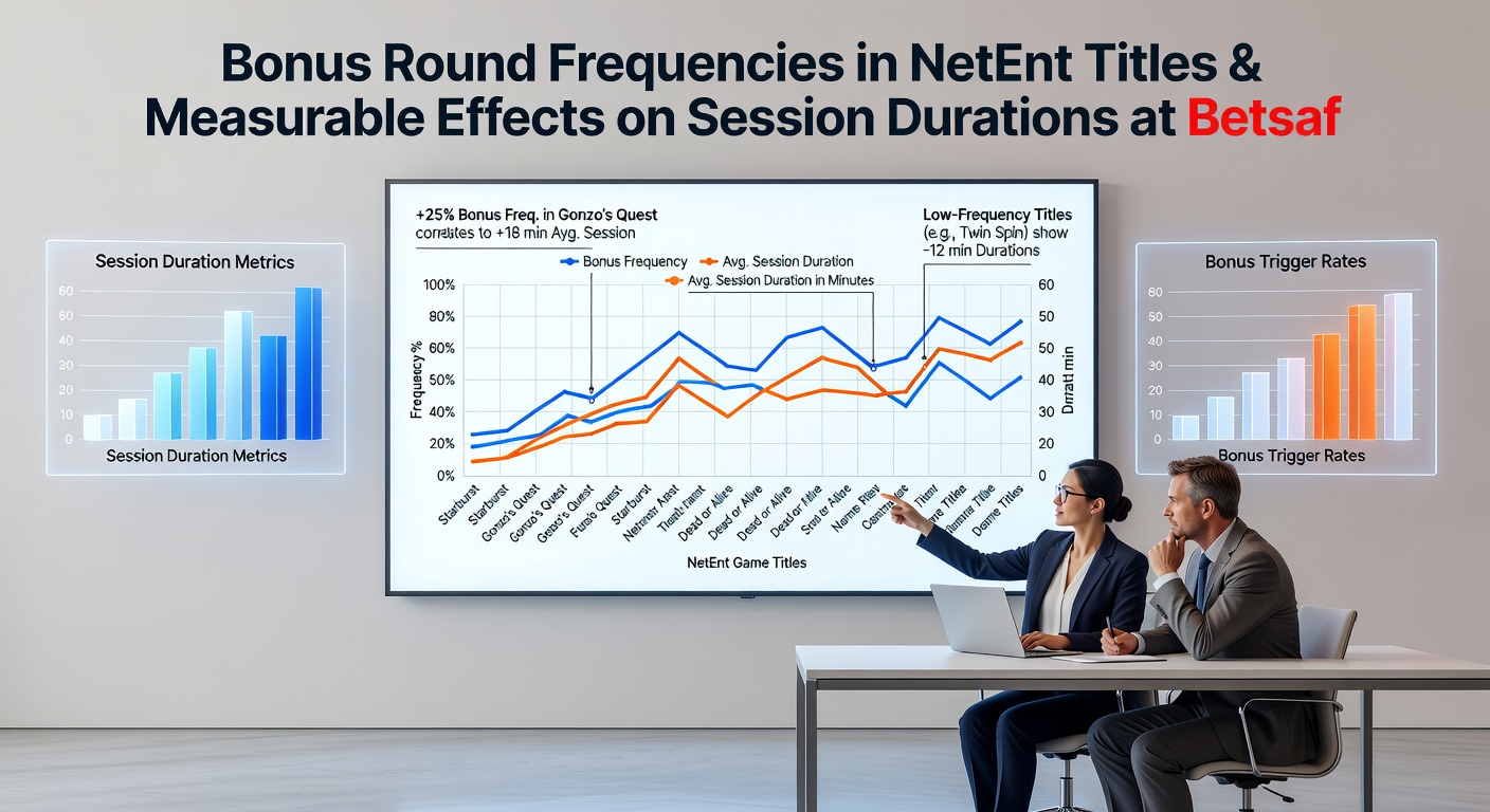 Analytics dashboard displaying session length statistics for NetEnt games at Betsafe