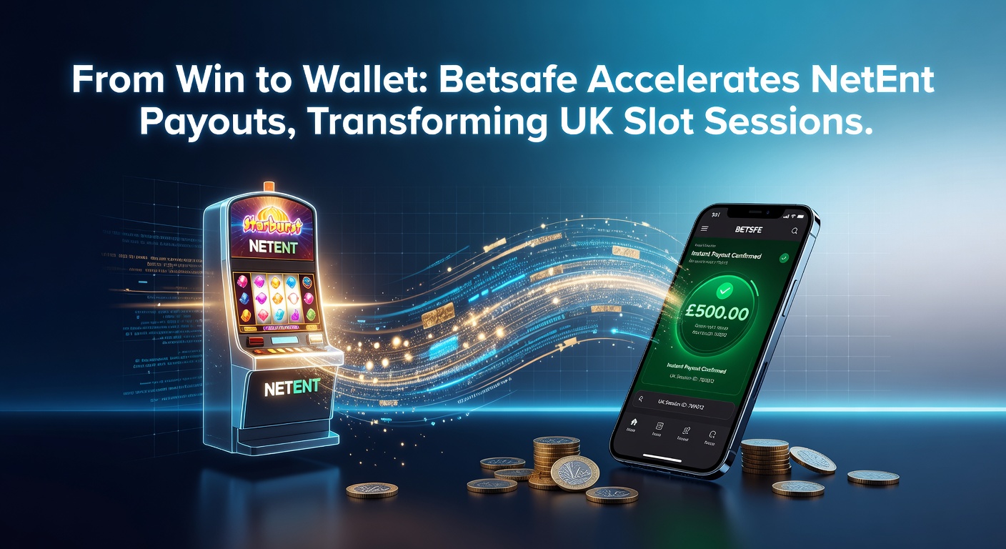Betsafe platform displaying a quick NetEnt slot payout confirmation on a mobile device, highlighting the seamless transition from win to wallet for UK players