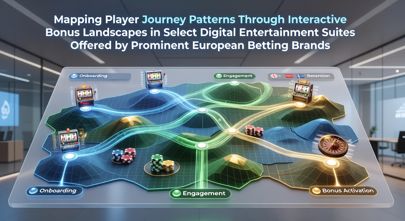 Player journey mapping visualization showing interactive bonus landscapes in European digital entertainment platforms