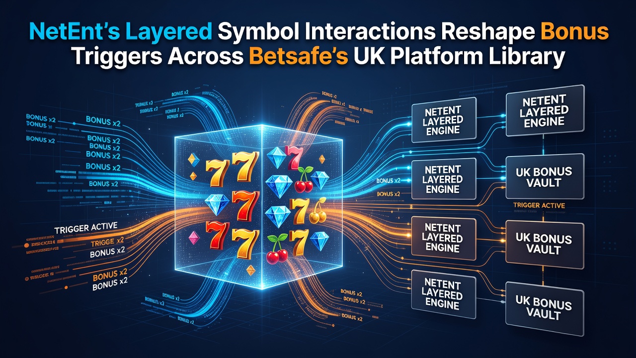 NetEnt layered symbols activating bonus features on a Betsafe slot interface