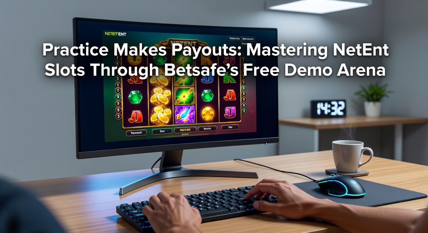 Betsafe demo interface showcasing NetEnt slots with free play options, highlighting practice sessions leading to real wins