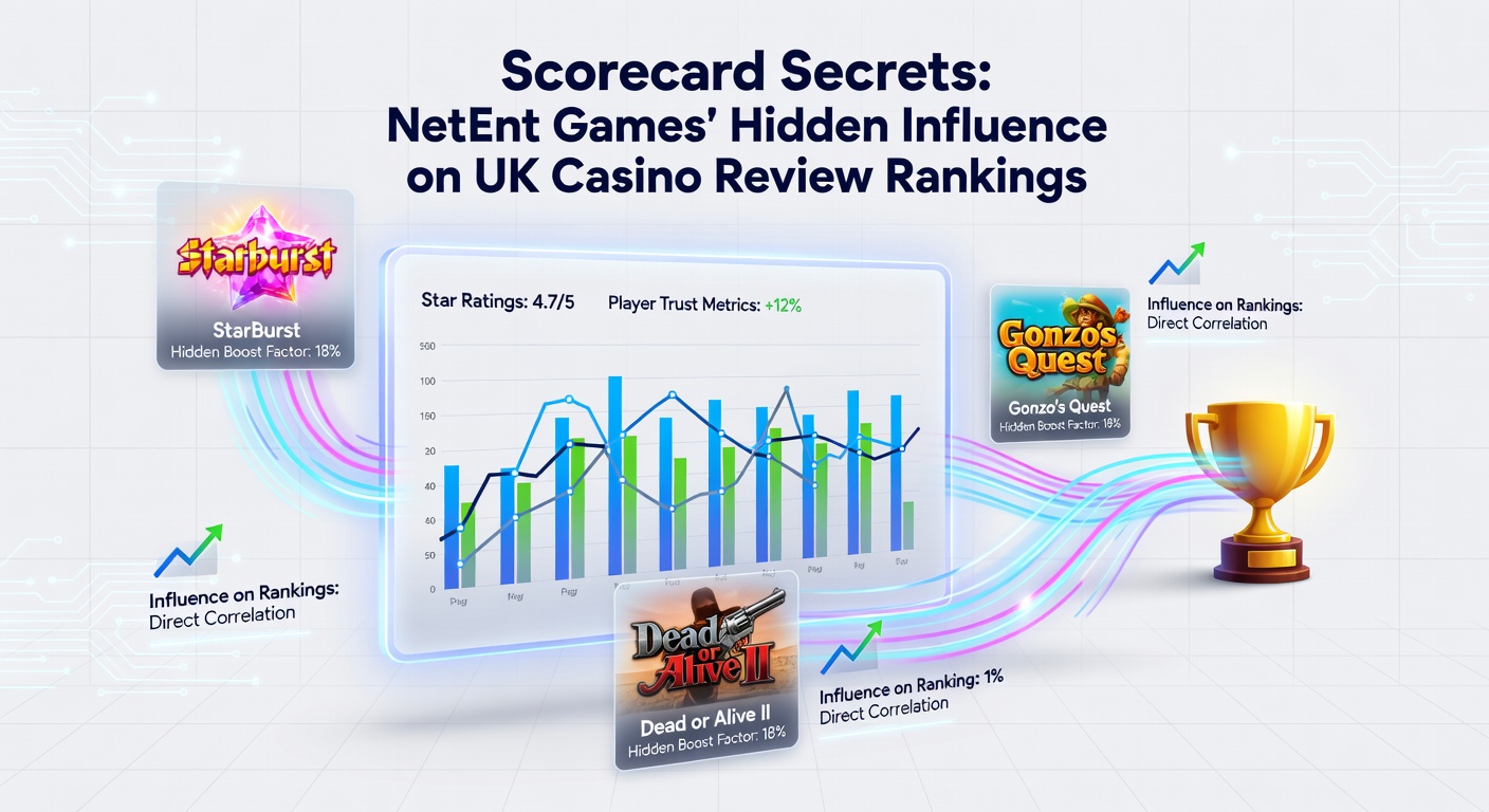 Graph showing NetEnt game integration correlating with upward trends in casino review rankings over time