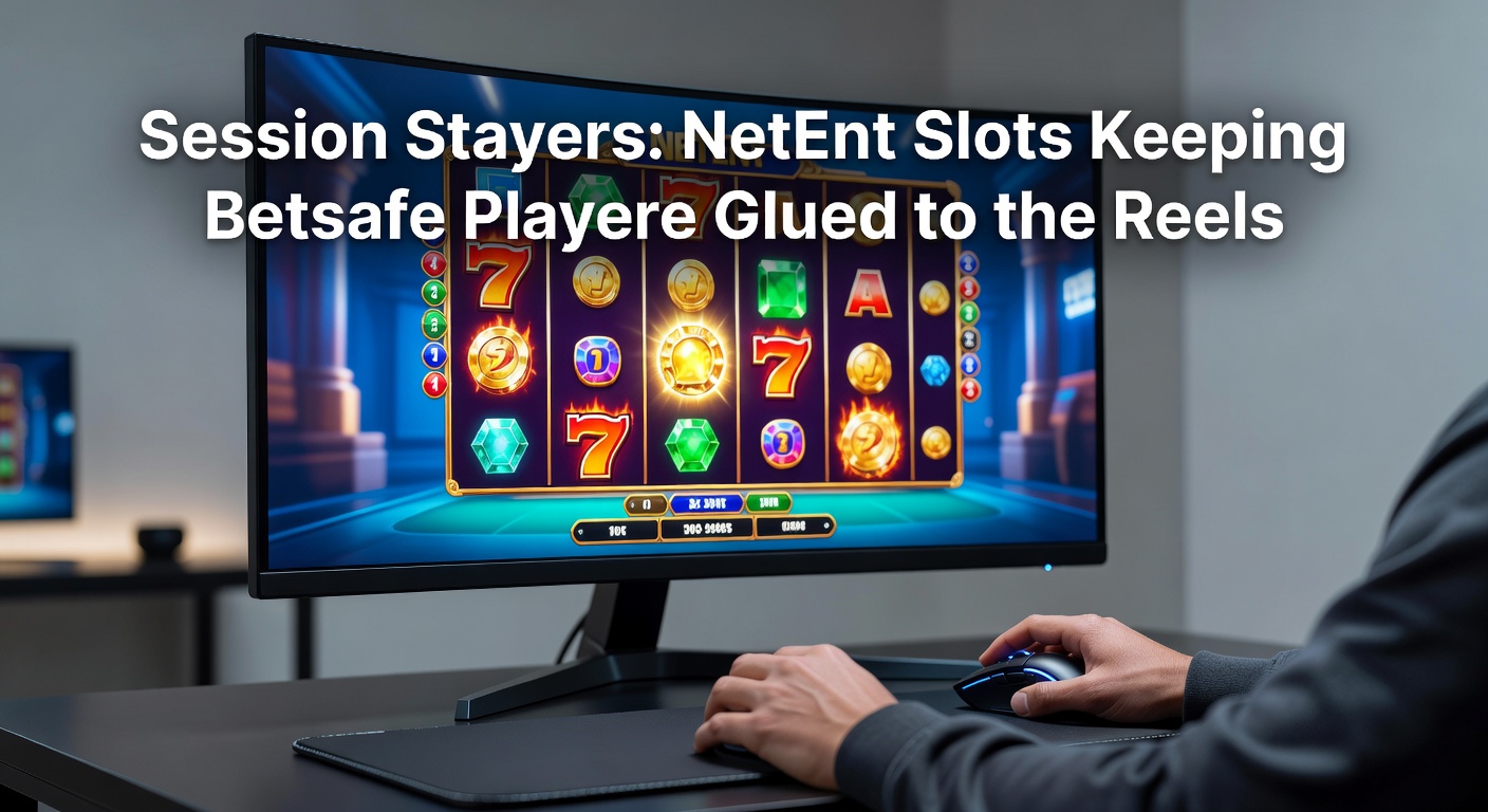 Vibrant NetEnt slot reels spinning endlessly on a Betsafe casino interface, capturing the thrill of prolonged play sessions
