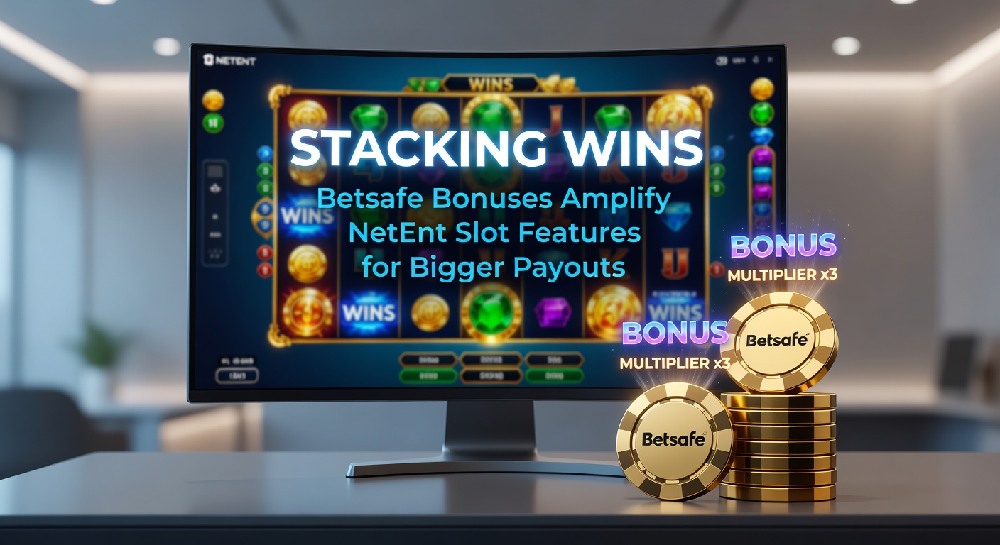 Betsafe bonus meter filling alongside NetEnt slot's multiplier trail, illustrating stacked features leading to a massive jackpot payout
